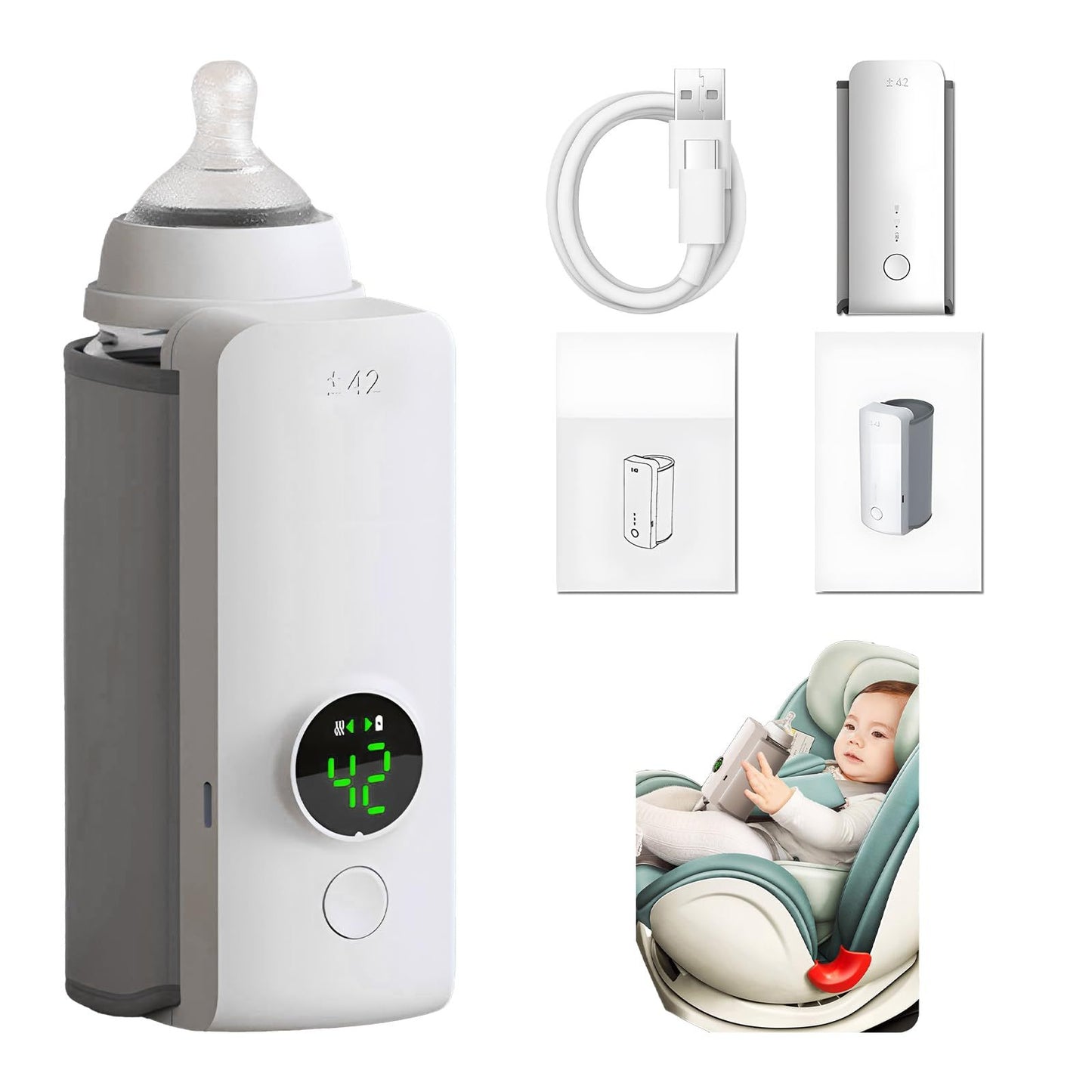 🍼  LactiWarm 42 Pro™ - Calentador de Biberón Certificado