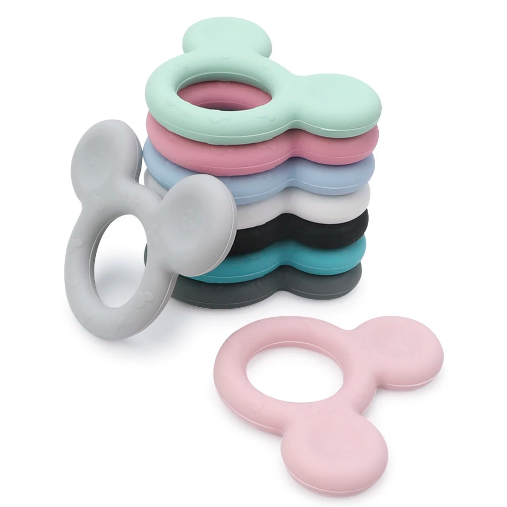 1PC Baby Teething Toys Cartoon Dinosaur Koala Animal Baby Teething Rodent for Pacifier Chain Food Grade Toys Baby Product