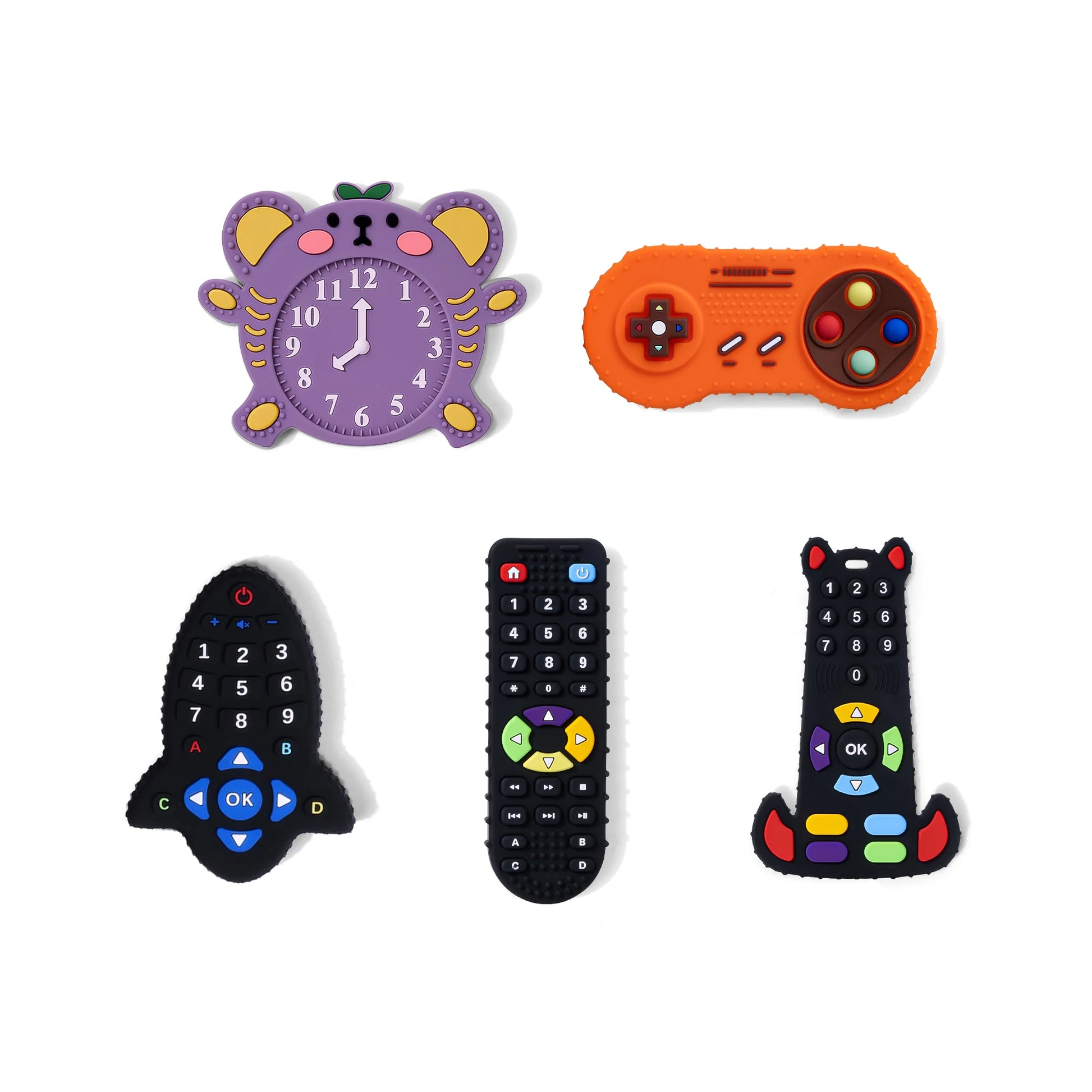 1PC Baby Teething Toys Cartoon Dinosaur Koala Animal Baby Teething Rodent for Pacifier Chain Food Grade Toys Baby Product