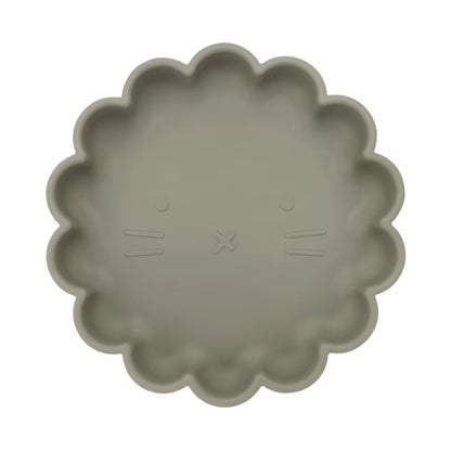 Hot Sale BPA Free Children'S Tableware Oval Lace Cute Food Plates Waterproof Bowl Plates Solid Color Spoon Fork Set Baby Stuff