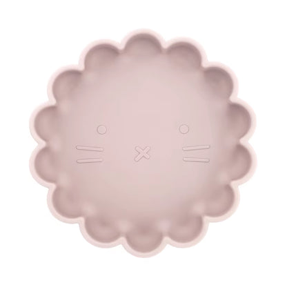 Hot Sale BPA Free Children'S Tableware Oval Lace Cute Food Plates Waterproof Bowl Plates Solid Color Spoon Fork Set Baby Stuff