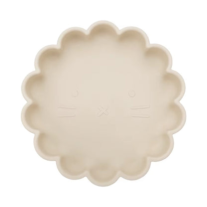Hot Sale BPA Free Children'S Tableware Oval Lace Cute Food Plates Waterproof Bowl Plates Solid Color Spoon Fork Set Baby Stuff